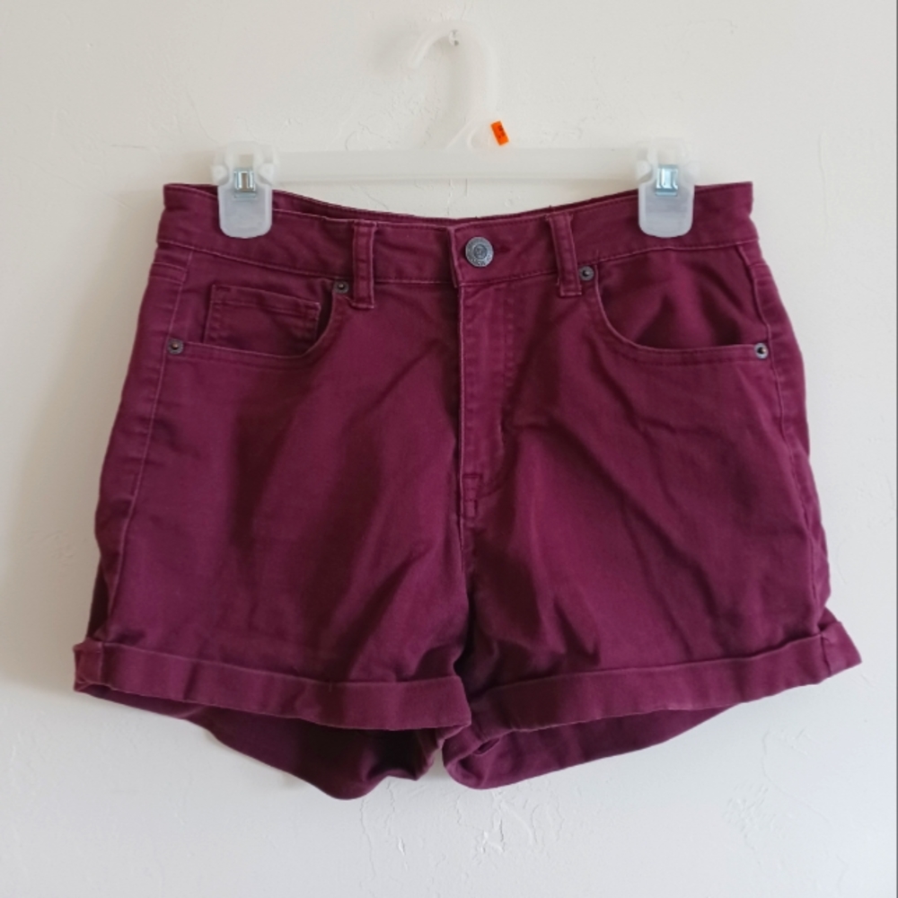 Women's purple high waisted shorts